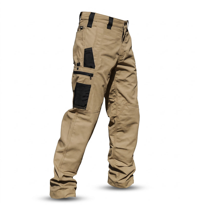 Men's Cargo Trousers Zip Pockets Straight Leg Stretch Weave, product photo 7