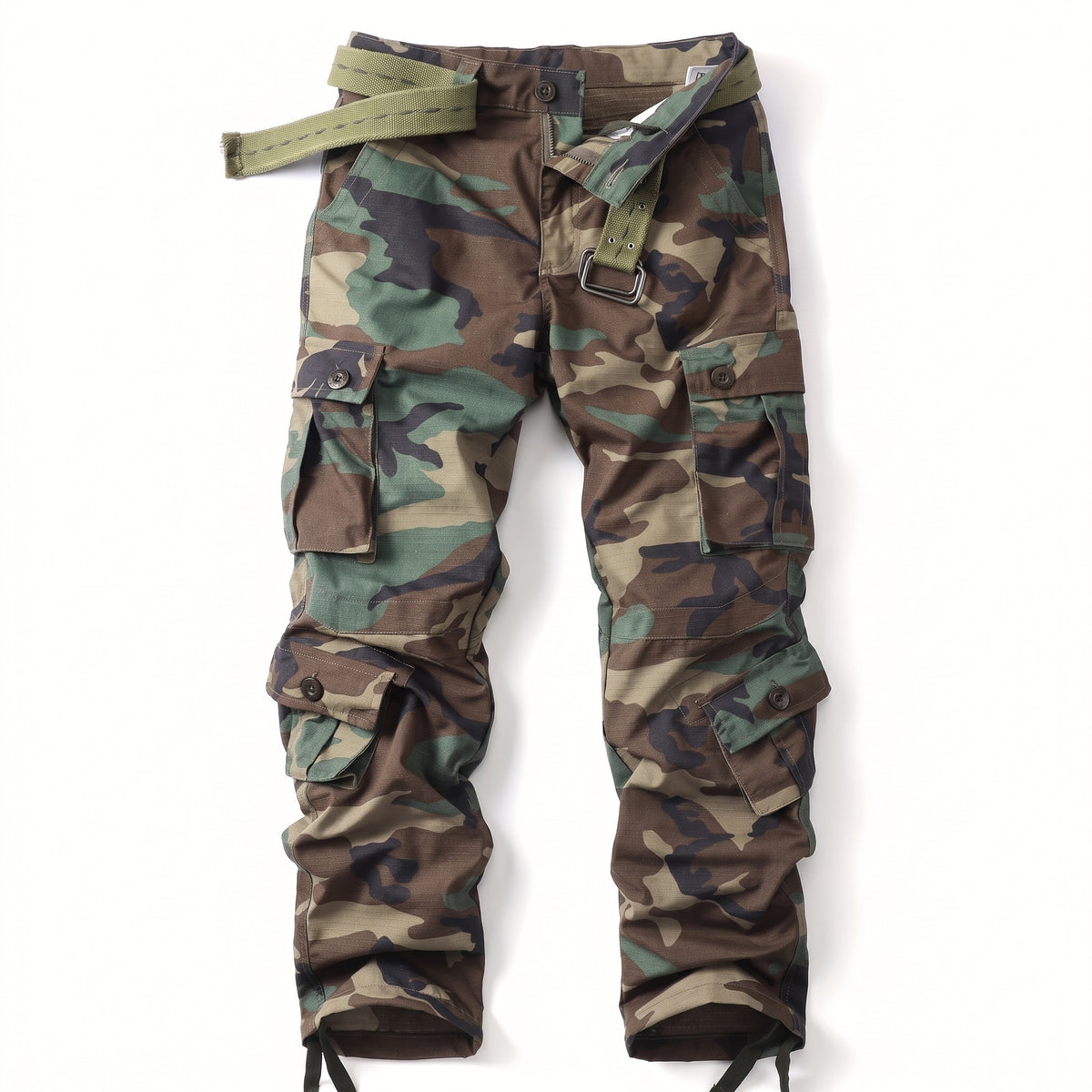 Men's Cargo Work Pants Cotton Blend Multi Pocket Durable Trousers, product photo 1