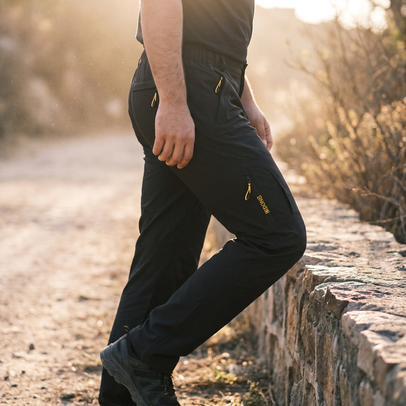 Men's Casual Sport Pants Letter Print Zip Pocket Outdoor Joggers, product photo 3