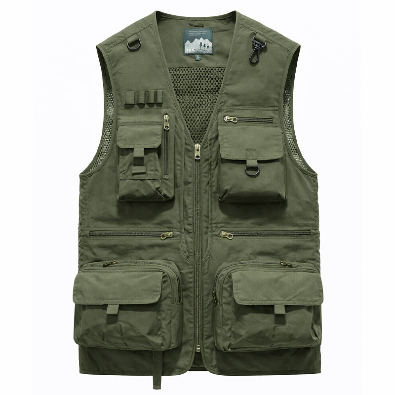 Men’s Classic Outdoor Cargo Vest in Army green