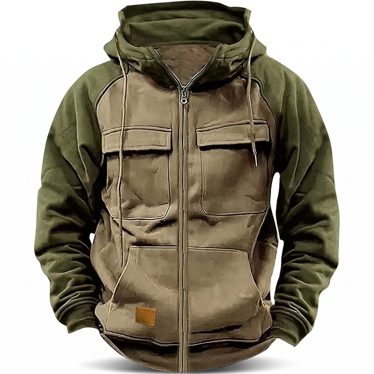 Men's Fleece Jacket Hooded Full Zip Lightweight Warm Winter Coat, product photo 1