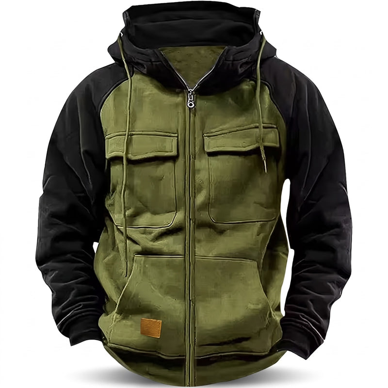 Men's Fleece Jacket Hooded Full Zip Lightweight Warm Winter Coat, product photo 6