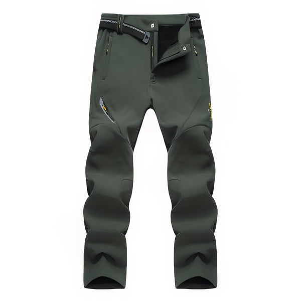 Men's Fleece Lined Hiking Pants Waterproof Thermal Trail Trousers