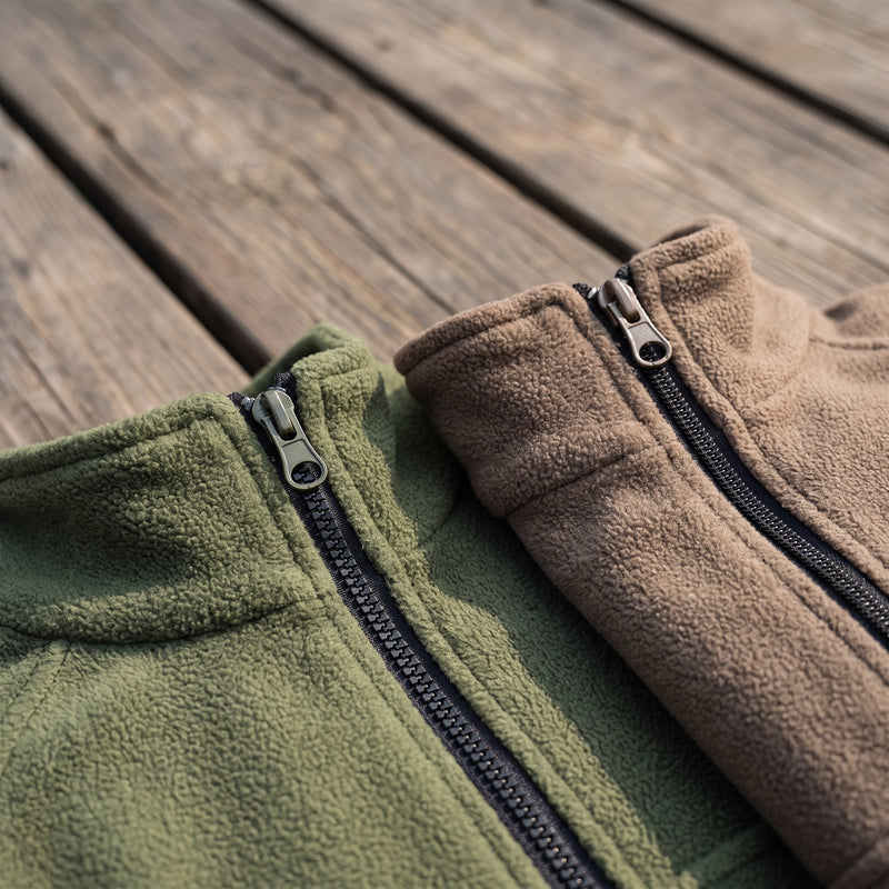 Men's Fleece Pullover Two Pack Half Zip Stand Collar Contrast, product photo 4