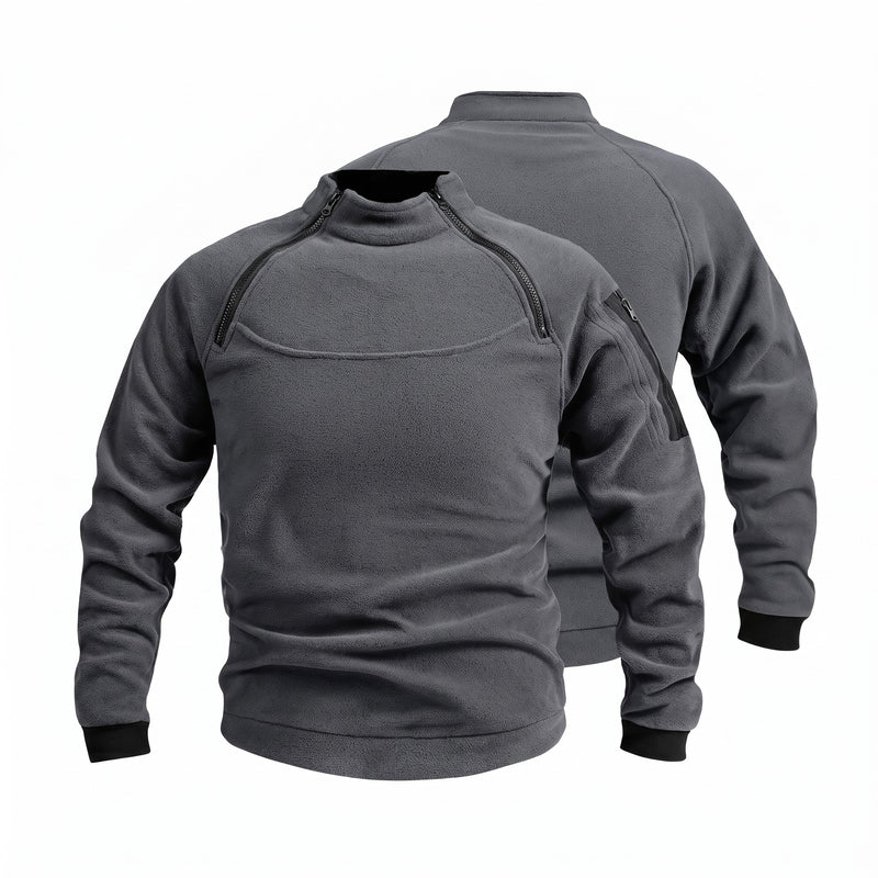 Men's Fleece Pullover Two Pack Half Zip Stand Collar Contrast, product photo 7