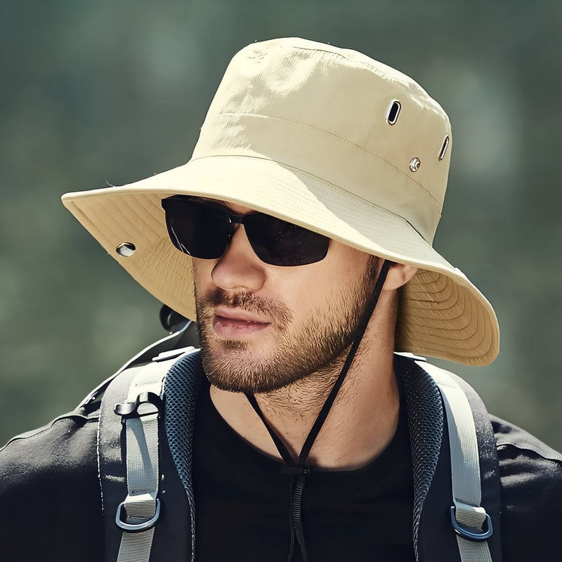 Men's Hiking Bucket Hat Wide Brim Outdoor Sun Protection Cap – product view 3 | Great Lakes Outdoor
