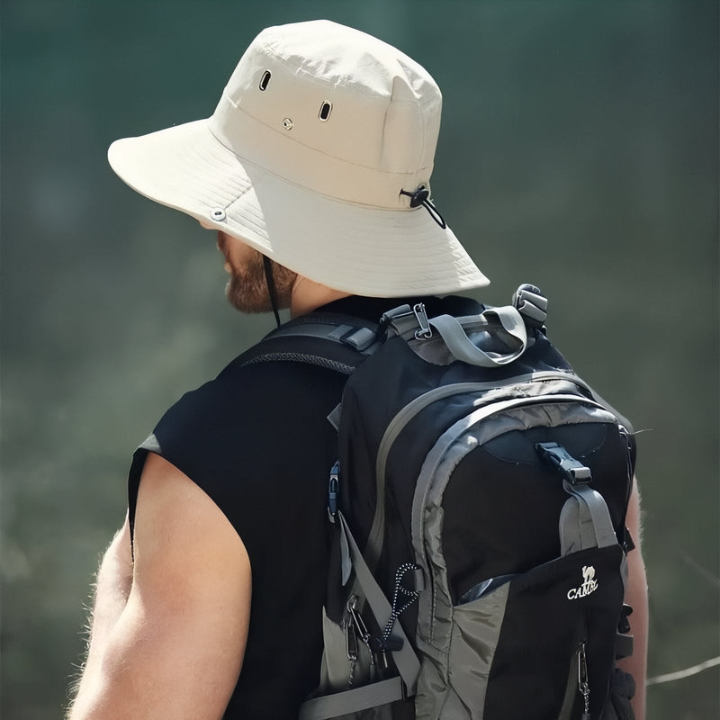 Men's Hiking Bucket Hat Wide Brim Outdoor Sun Protection Cap – product view 6 | Great Lakes Outdoor