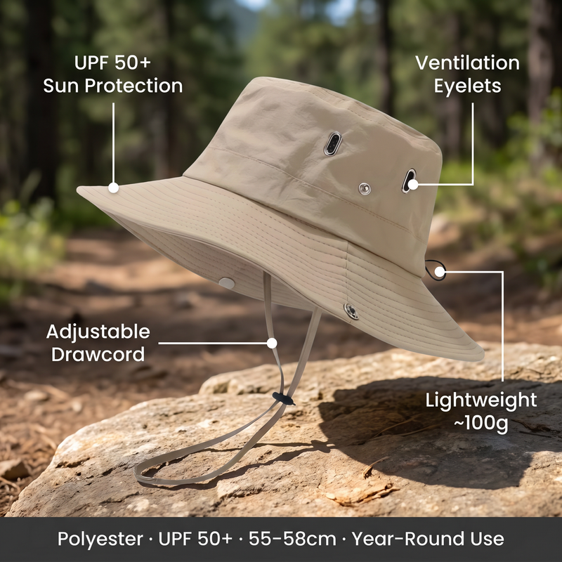Men's Hiking Bucket Hat Wide Brim Outdoor Sun Protection Cap – features and specifications overview | Great Lakes Outdoor