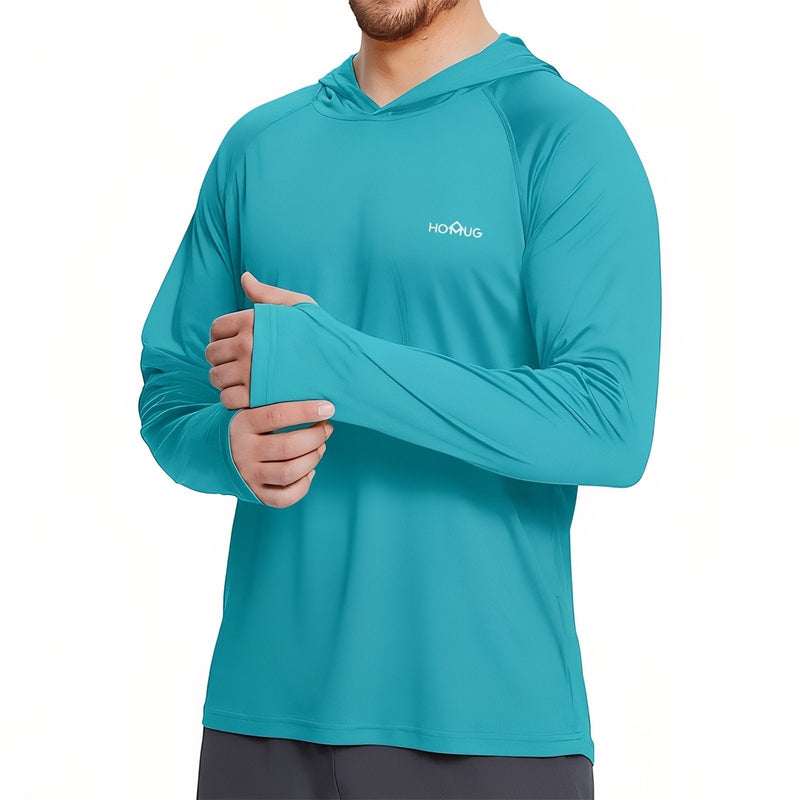 Men's Hiking Sun Shirt UPF 50+ Hooded Tee – product view 15 | Great Lakes Outdoor