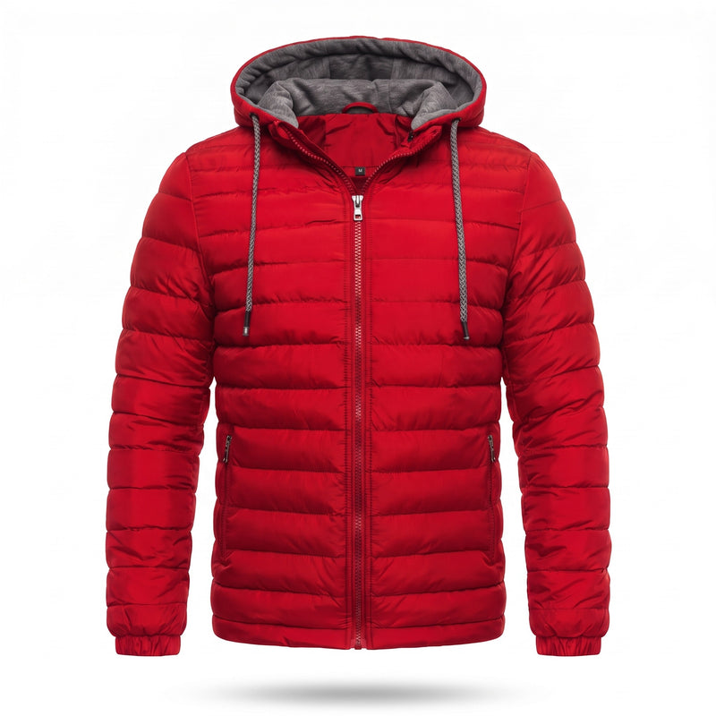Men's Hooded Puffer Jacket Lightweight Insulated Quilted Winter Coat, product photo 10