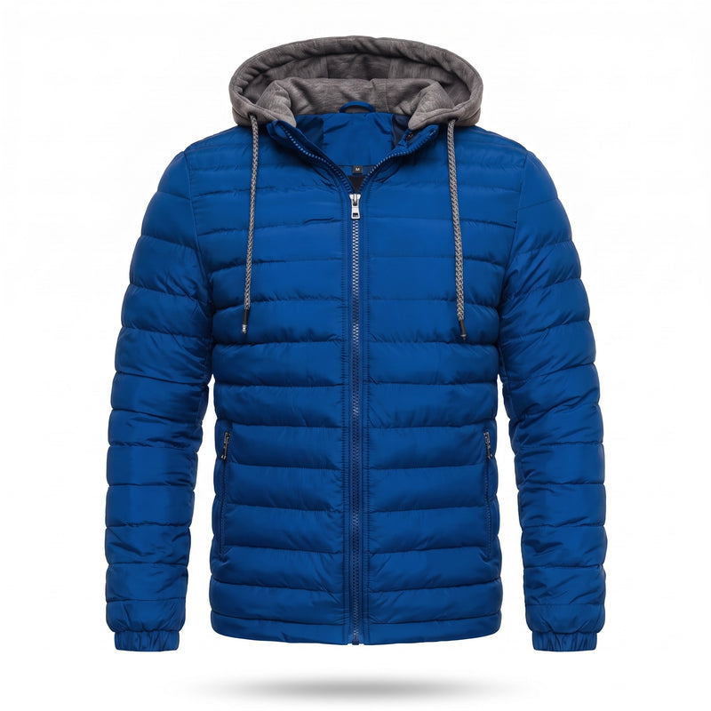 Men's Hooded Puffer Jacket Lightweight Insulated Quilted Winter Coat, product photo 11