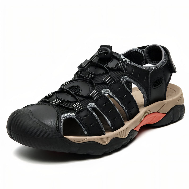Men's Leather Hiking Sandals Outdoor Closed Toe Trail Shoes – product view 18 | Great Lakes Outdoor