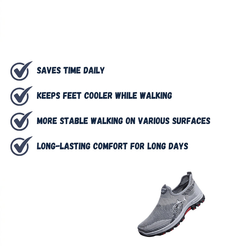 Men's Lightweight Slip-On Walking Shoes Breathable Outdoor Sneakers – product view 3 | Great Lakes Outdoor