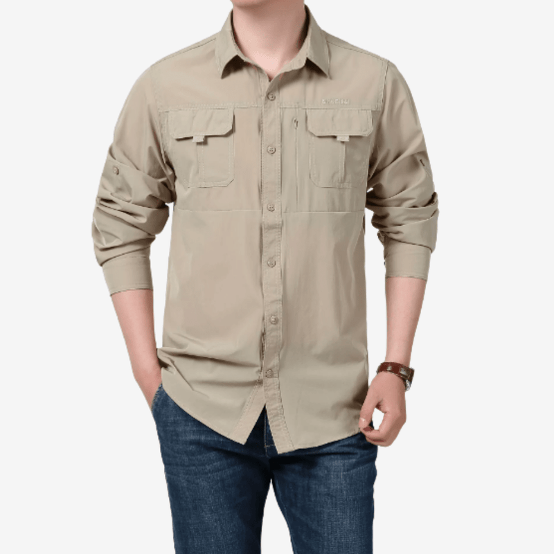 Men's Long Sleeve Breathable Hiking Shirt Trail Top – product view 7 | Great Lakes Outdoor