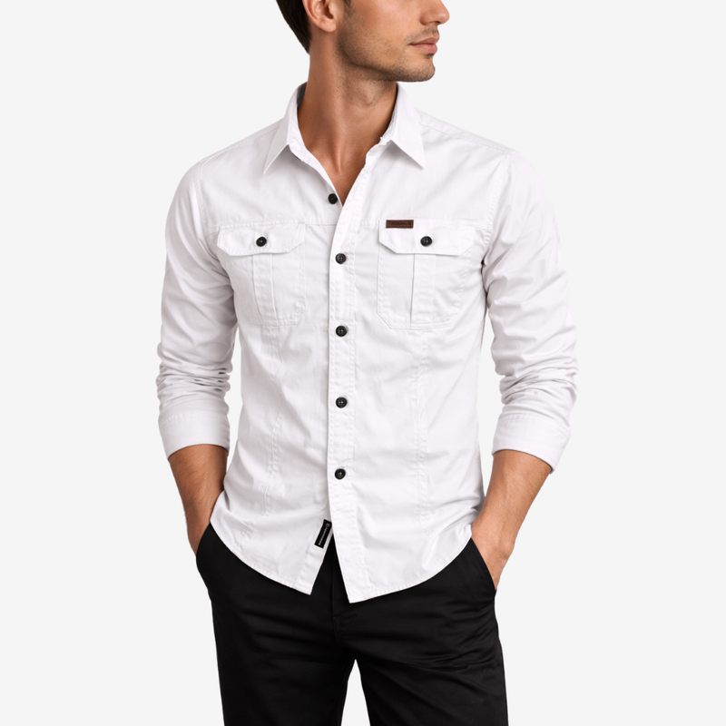 Men's Long-Sleeve Hiking Shirt Lightweight Durable Outdoor Button-Up – product view 8 | Great Lakes Outdoor