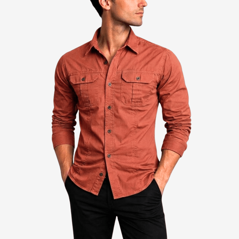 Men's Long-Sleeve Hiking Shirt Lightweight Durable Outdoor Button-Up – product view 10 | Great Lakes Outdoor