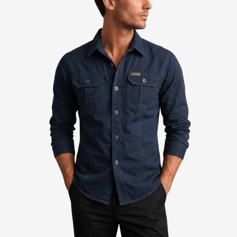Men's Long-Sleeve Hiking Shirt Lightweight Durable Outdoor Button-Up – product view 11 | Great Lakes Outdoor