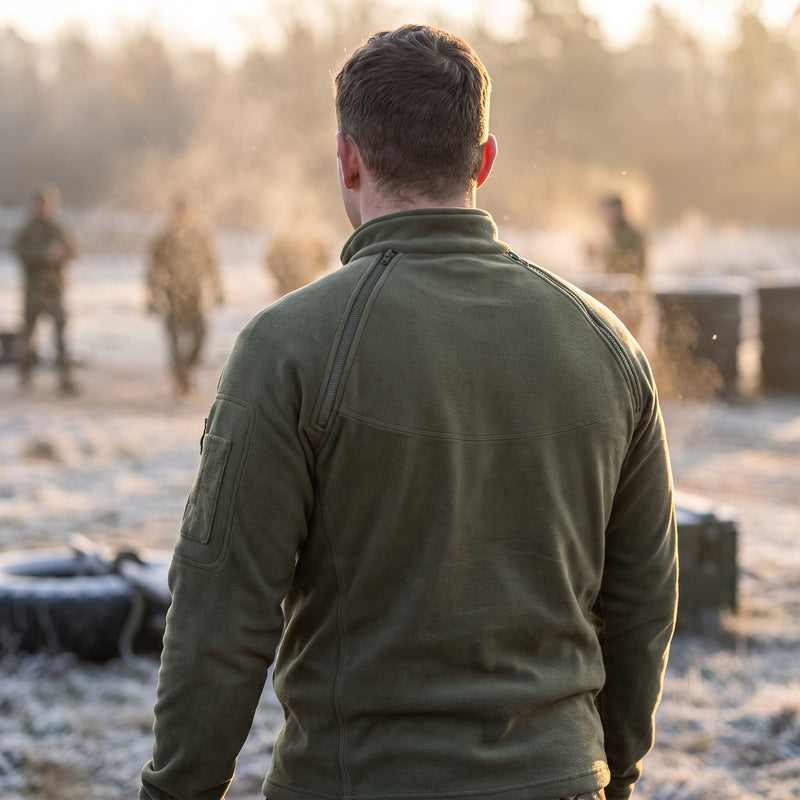 Men’s Military Fleece Jacket Polyester Mid Layer Tactical Warm, product photo 3