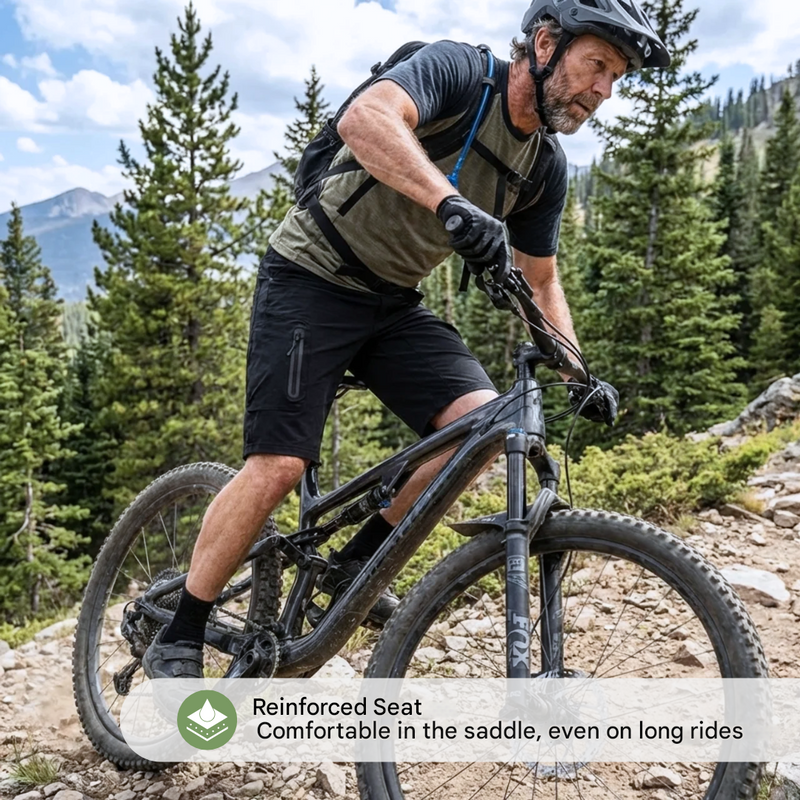 Men’s MTB Cycling Shorts Cargo Pockets Quick Dry Bike Shorts – product view 4 | Great Lakes Outdoor