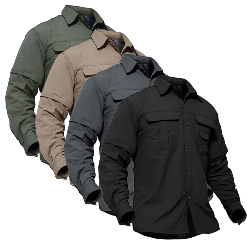 Men’s Outdoor Shirt Zip Off Sleeves Quick Dry UV Protection Shirt – product view 9 | Great Lakes Outdoor