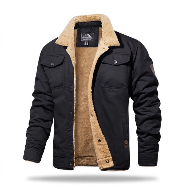 Men's Quilted Bomber Jacket Cotton Blend Zip Up Casual Coat