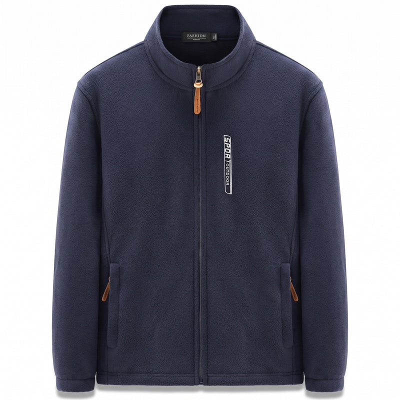 Men’s Reversible Fleece Jacket Double Sided Warm Autumn Winter, product photo 6
