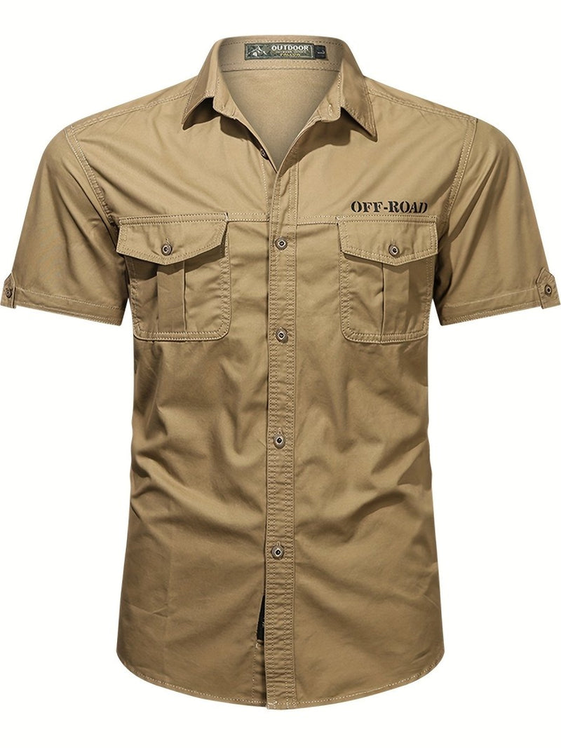 Men's Short Sleeve Cotton Hiking Shirt with Chest Pockets – product view 5 | Great Lakes Outdoor