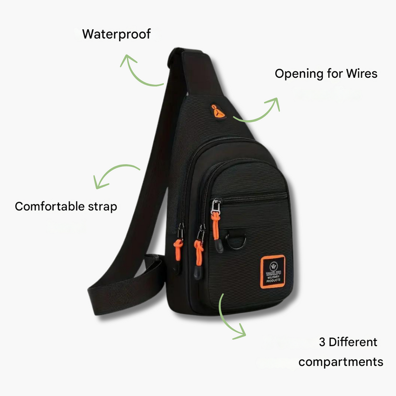 Men’s Shoulder Bag Water Resistant Outdoor Crossbody Sling Pack – product view 4 | Great Lakes Outdoor