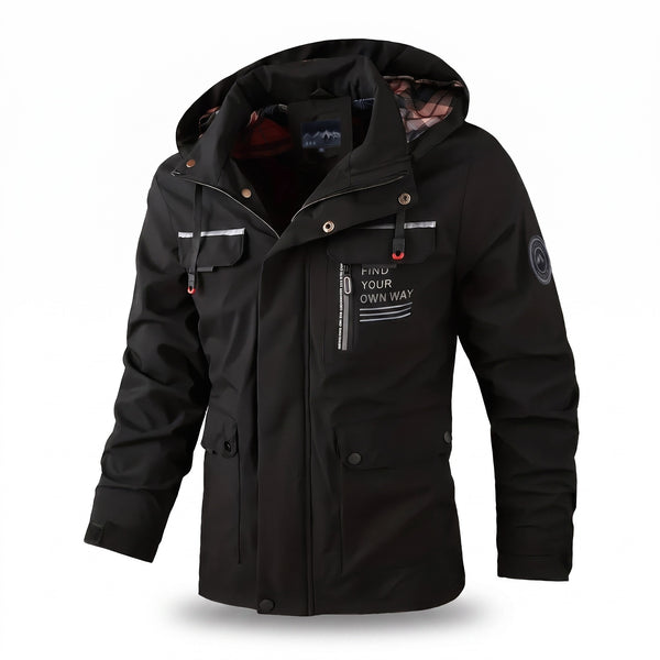 Men's Softshell Jacket Waterproof Windproof Hooded Outdoor Coat
