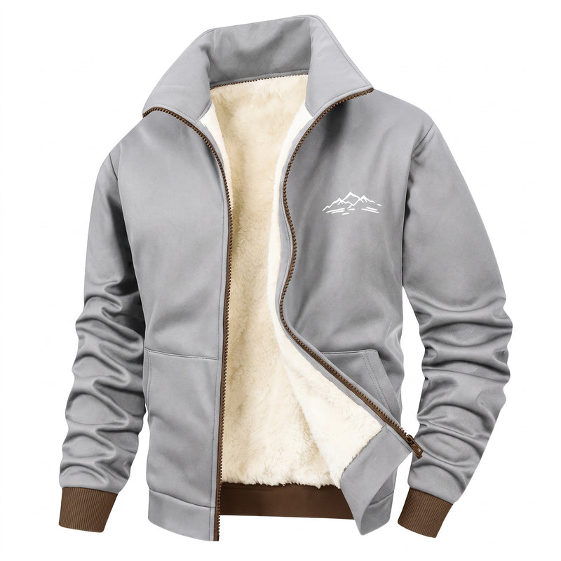 Men's Sport Jacket Stand Collar Full Zip Mountain Graphic, product photo 10