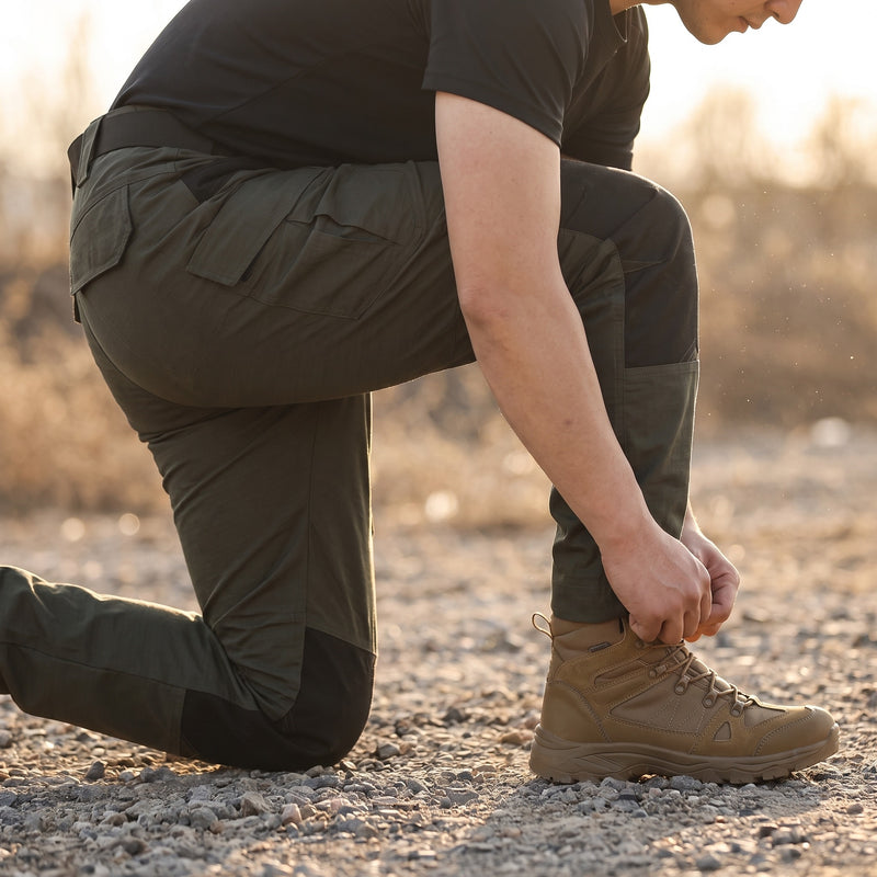 Men's Tactical Cargo Pants Reinforced Multi Pocket Work Trousers, product photo 3
