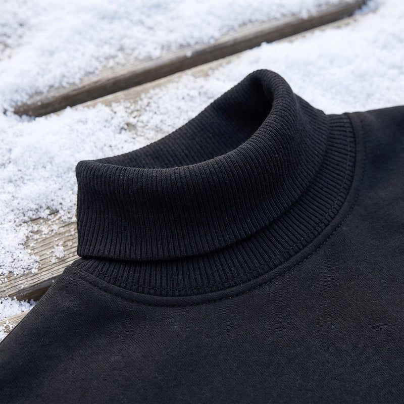 Men's Thermal Top High Neck Long Sleeve Warm Base Layer Pullover, product photo 4
