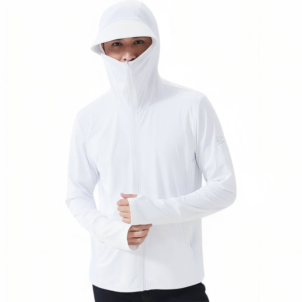 Men's UPF 50+ Sun Protection Jacket Lightweight Hiking Hoodie