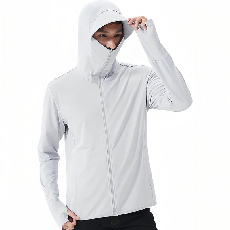 Men's UPF 50+ Sun Protection Jacket Lightweight Hiking Hoodie – product view 9 | Great Lakes Outdoor