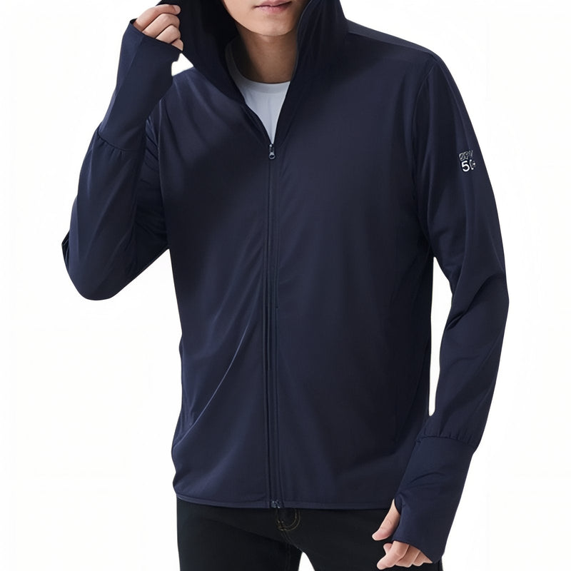 Men's UPF 50+ Sun Protection Jacket Lightweight Hiking Hoodie – product view 10 | Great Lakes Outdoor