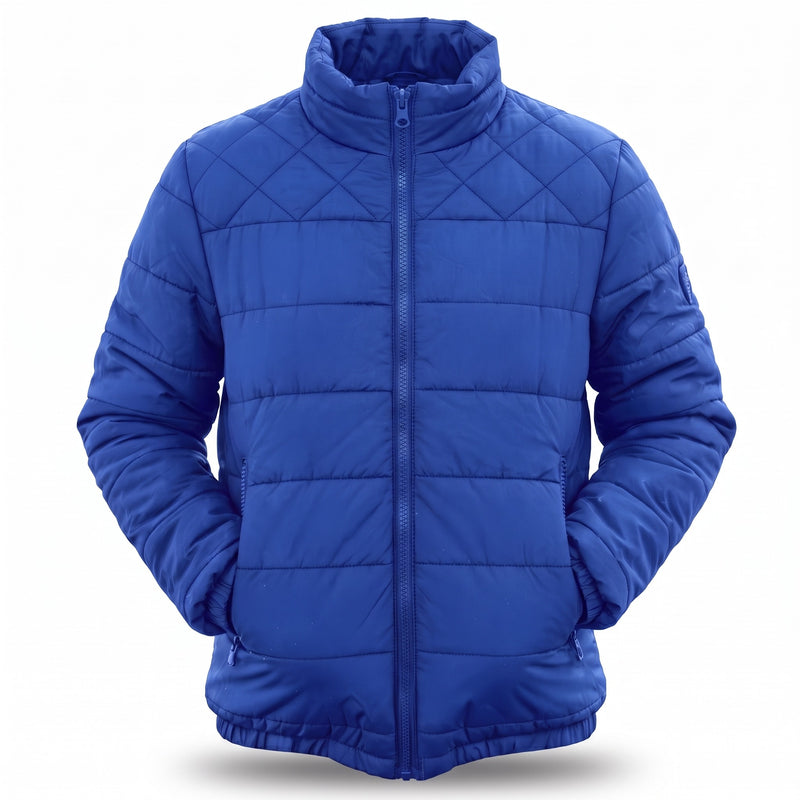Men's Water Resistant Puffer Jacket Stand Collar Quilted Winter Coat, product photo 8