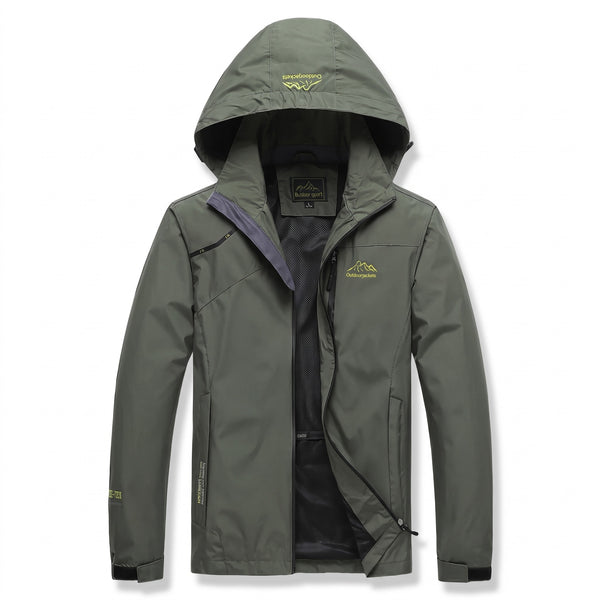 Men's Waterproof Windbreaker Breathable Adjustable Cuff Rain Jacket