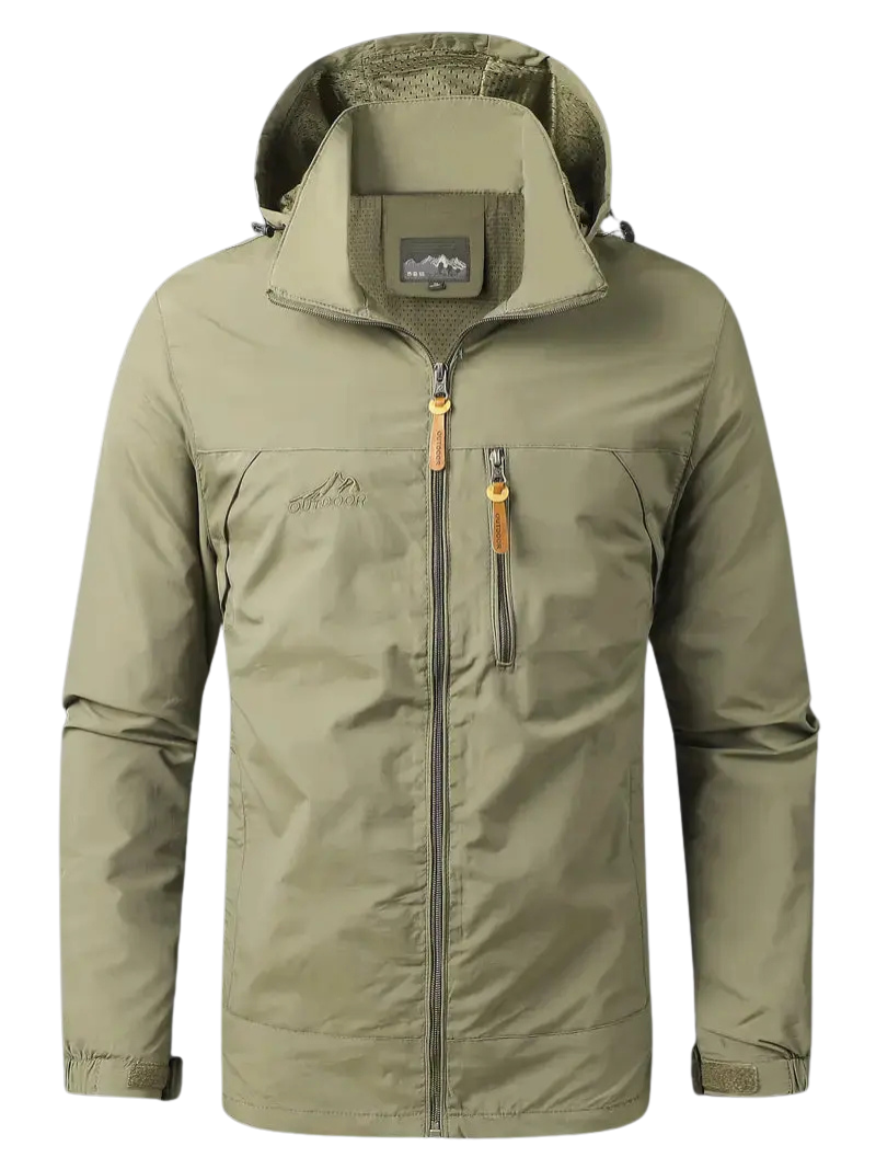 Men’s Waterproof Windproof Jacket Breathable Outdoor Spring Coat – product view 3 | Great Lakes Outdoor