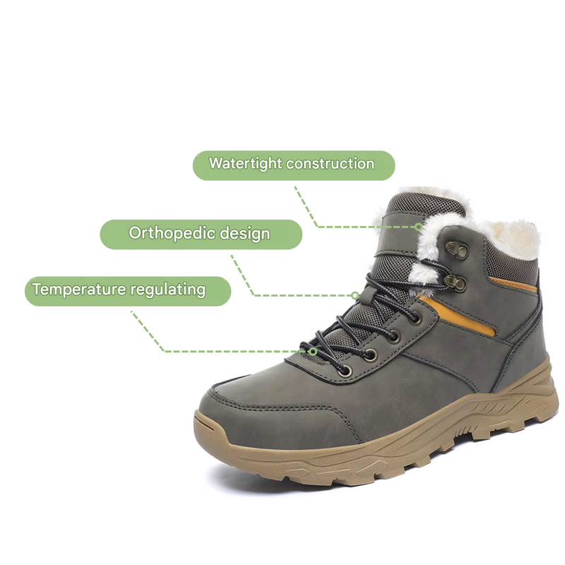 Men’s Waterproof Winter Hiking Shoes Warm Plush Lined Boots – product view 5 | Great Lakes Outdoor