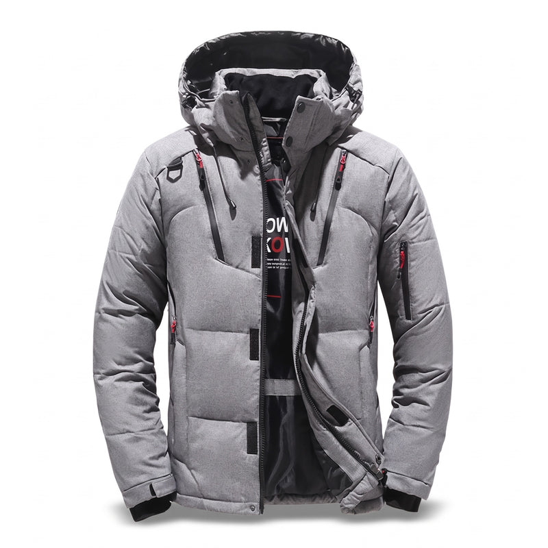Men's Winter Down Jacket Goose Filled Water Repellent Windproof Coat, product photo 8