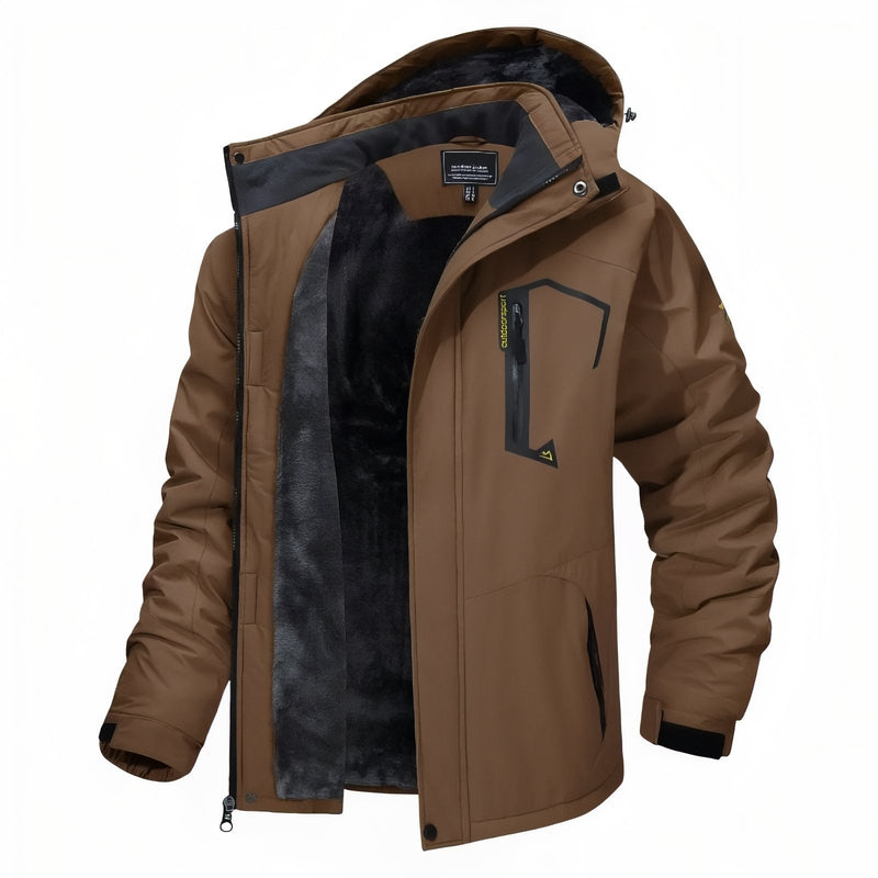 Men's Winter Hiking Jacket Waterproof Fleece Lined Trekking Coat – product view 20 | Great Lakes Outdoor