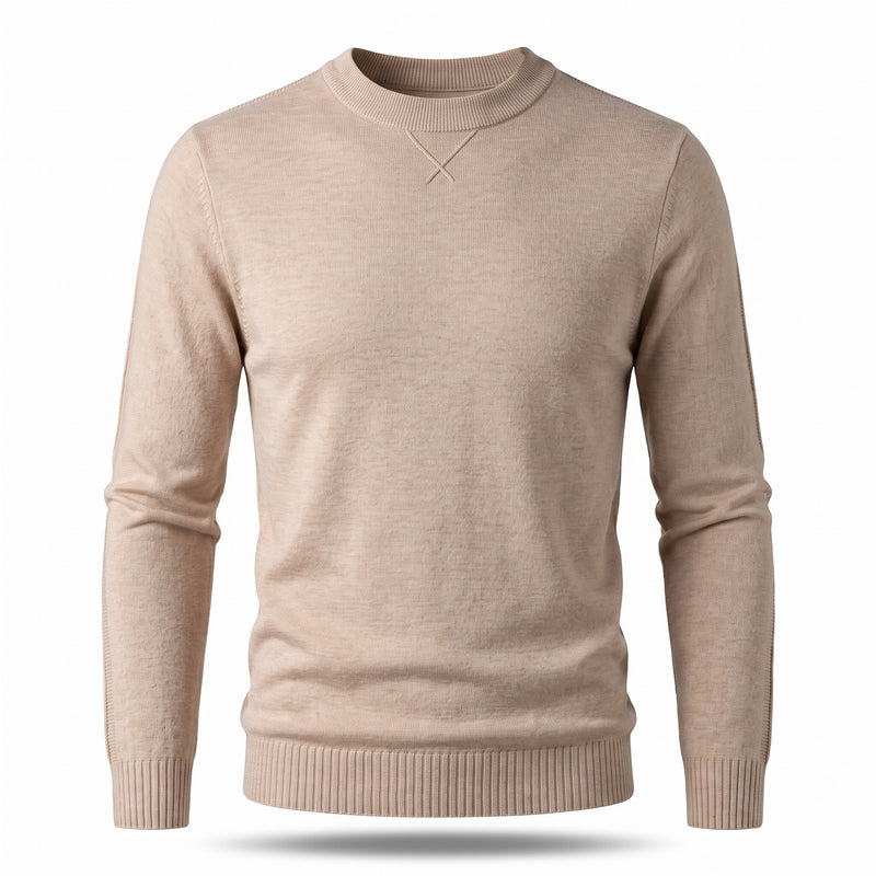 Men's Wool Cashmere Sweater Crew Neck Long Sleeve Knit Jumper, product photo 7