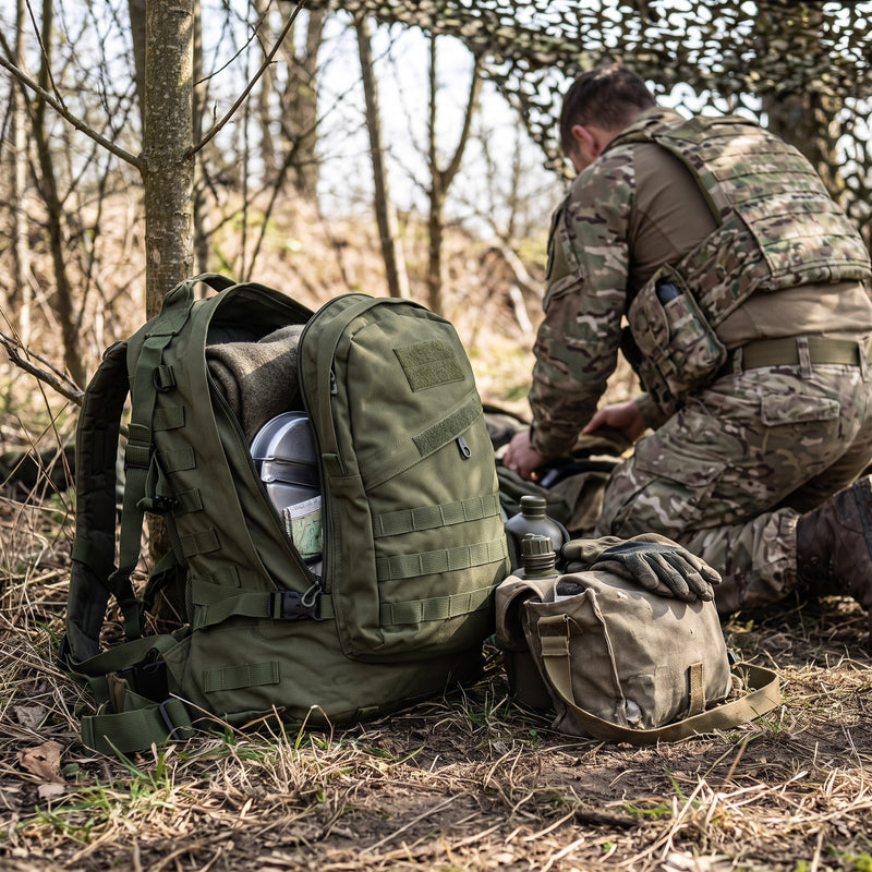 Military Backpack 55L MOLLE 600D Nylon Large Capacity Rucksack, product photo 5