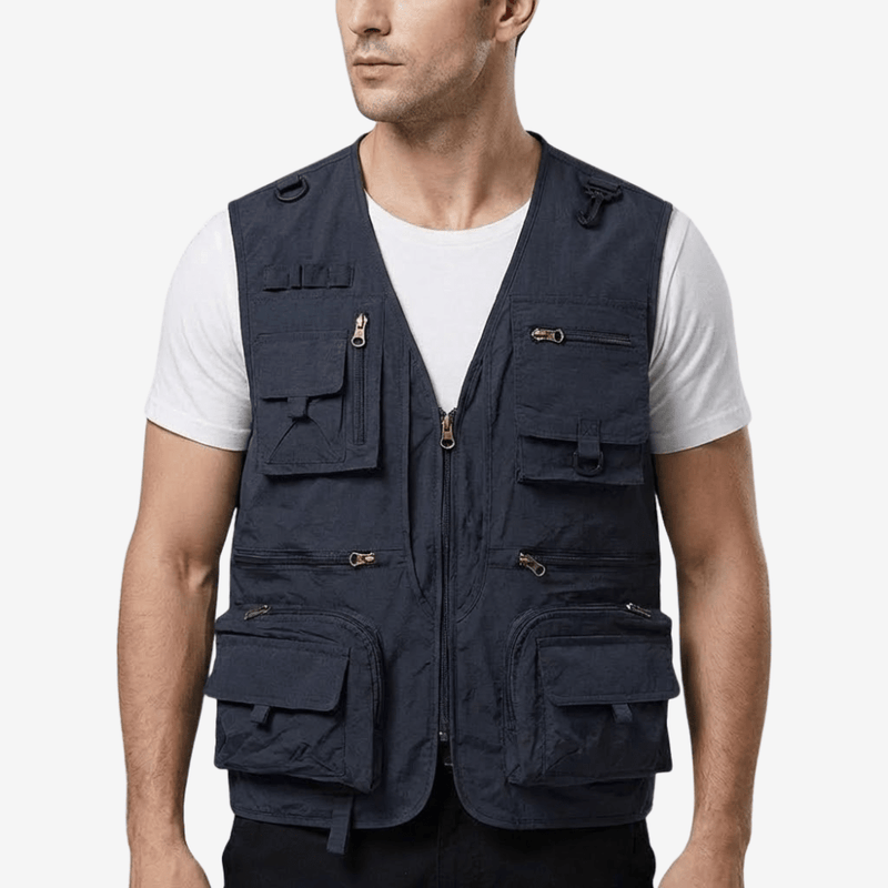 Multi-Pocket Utility Vest Lightweight Breathable Outdoor Hiking Jacket – product view 8 | Great Lakes Outdoor