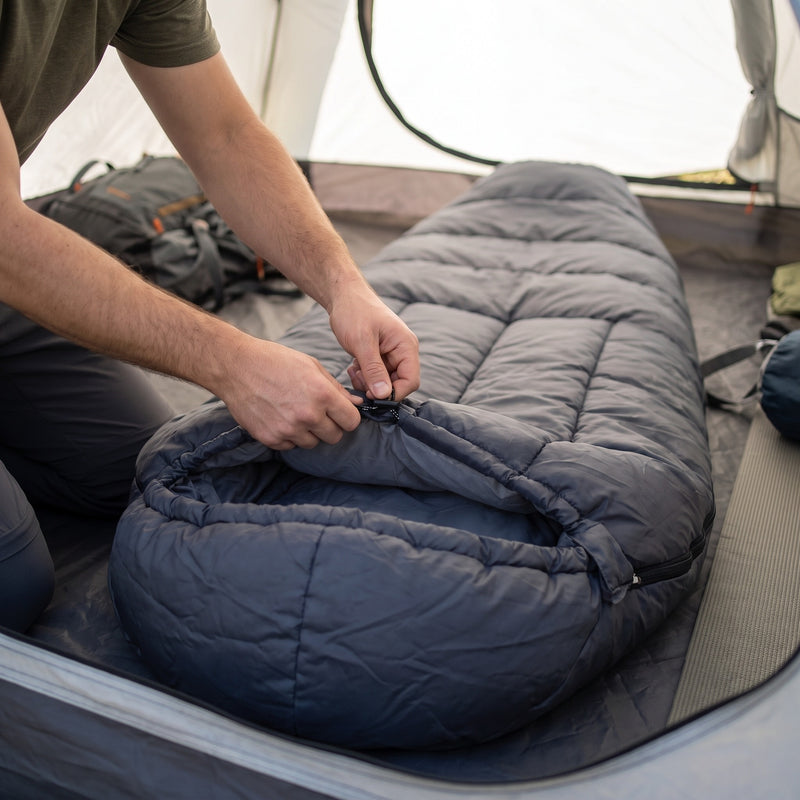 Multi Use Sleeping Bag Hooded Drawcord Rectangular All Season, product photo 5