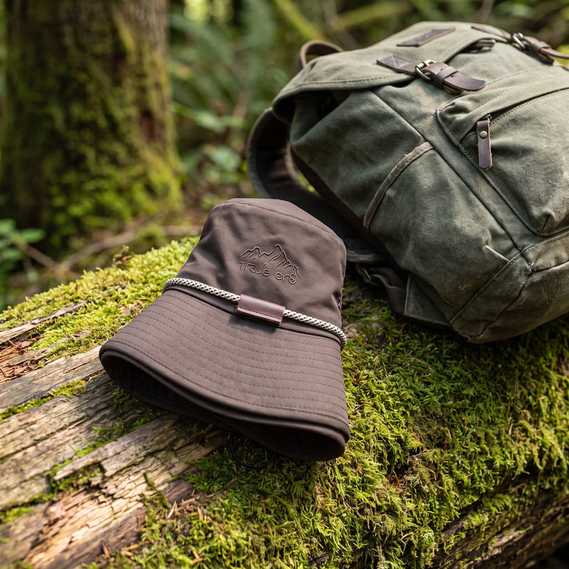 Packable Rain Hat Wide Brim Mesh Lined Quick Dry Unisex Outdoor, product photo 5