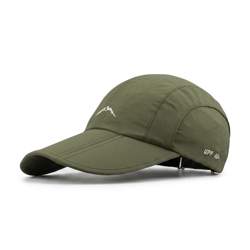 Packable Sports Cap Men Nylon Quick Dry Water Repellent Long Visor, product photo 6