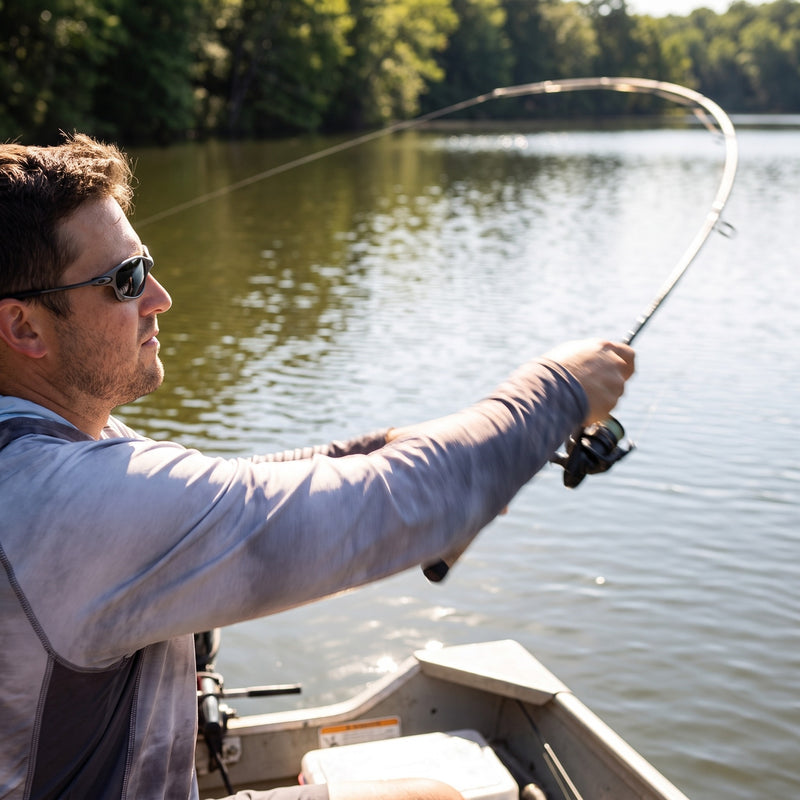 Polarized Fishing Sunglasses UV400 Metal Frame Anglers Eyewear, product photo 5