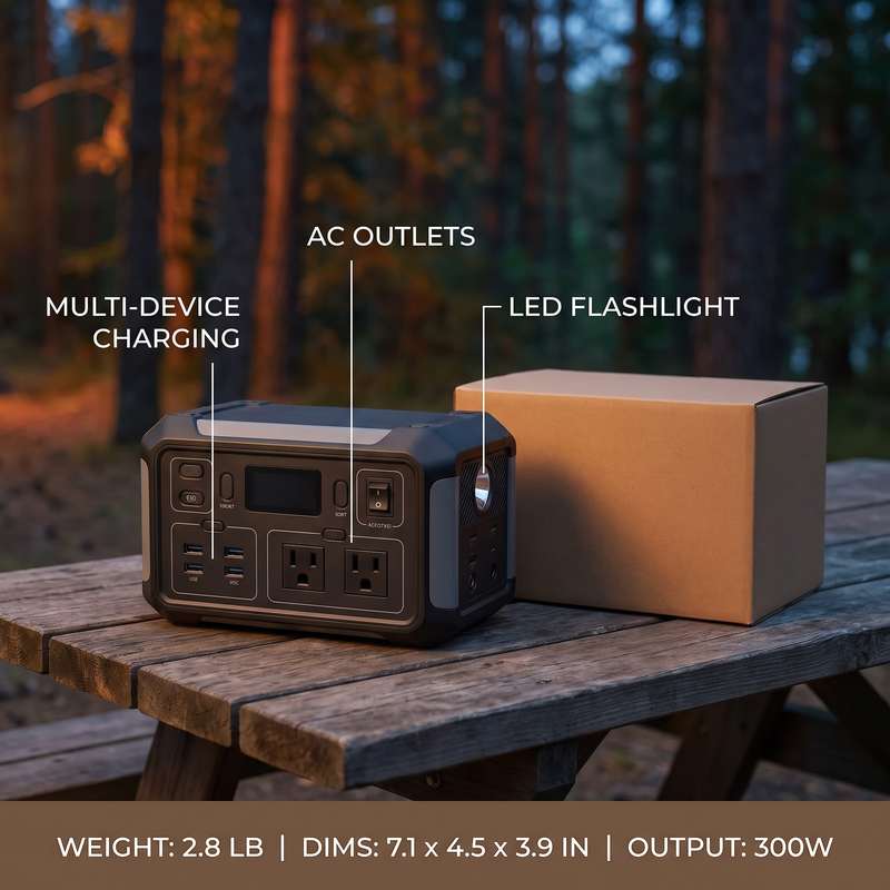 Portable Power Station – Emergency Backup Battery – product view 3 | Great Lakes Outdoor