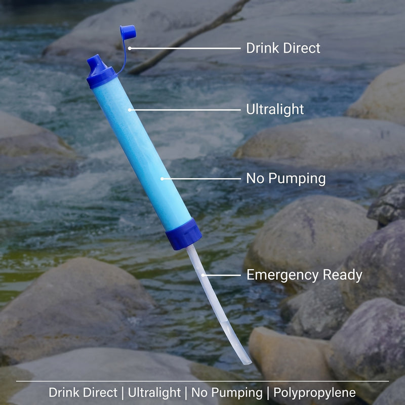 Portable Water Filter Straw Emergency Survival Drinking Purifier, product photo 2